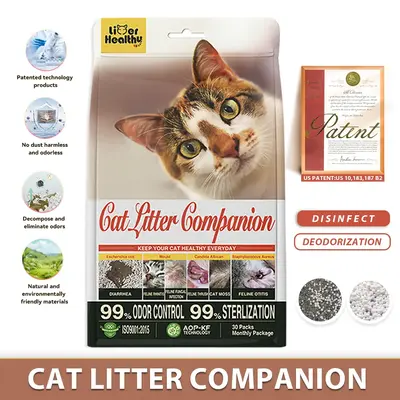 Cat Companion Odor Eliminator - Healthy Cat with Effective Odor Control, Non-Irritating, Safe & Fresh Air, Innovative Technol...