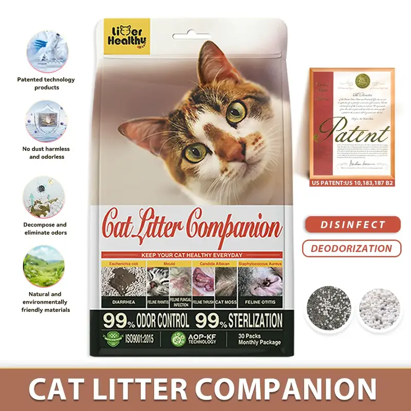 Cat Companion Odor Eliminator - Healthy Cat with Effective Odor Control, Non-Irritating, Safe & Fresh Air, Innovative Technol...