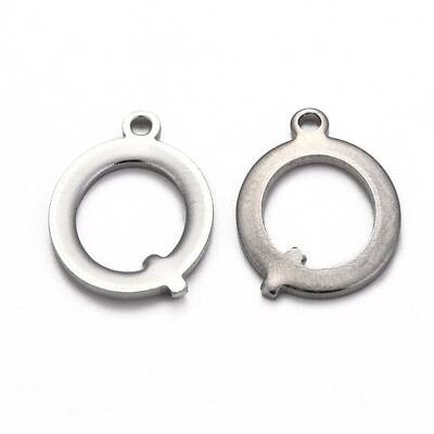Tarnish Resistant 304 Stainless Steel Alphabet Charms