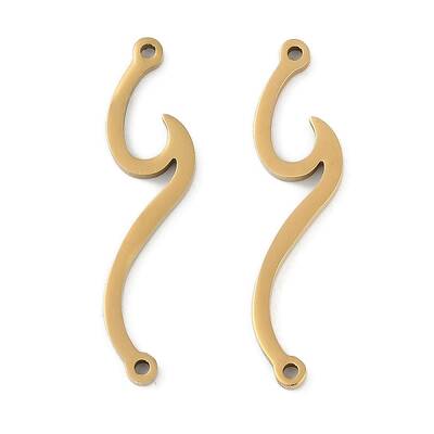 304 Stainless Steel Wave Shaped Connector Charms