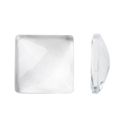 Transparent Glass Square Cabochons