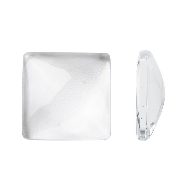 Transparent Glass Square Cabochons
