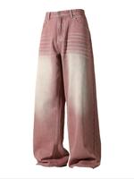 Men's Ombre Print Denim Shorts, Loose Casual Comfy Short Jeans for Summer, Men's Bottoms for Summer