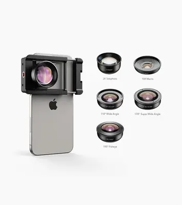 4K HD Professional 5 in 1 Lens Kit(Macro/Telephoto/Wide/Super Wide/Fisheye)