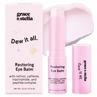 grace & stella under eye brightener balm stick - retinol & caffeine for dark circles, puffiness, wrinkles - instantly hydrate...