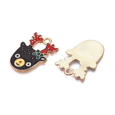 Christmas Theme Alloy Enamel Pendants