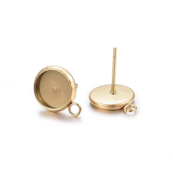 Ion Plating(IP) 304 Stainless Steel Stud Earring Settings