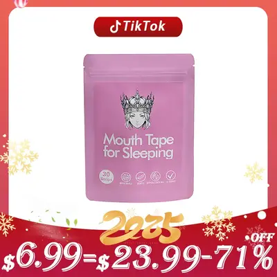 Upgraded Mouth Tape - 30 Count | Extra Strong Adhesive | Premium Breathable Fabric | All-Night Comfort for Sleep & Sports | E...