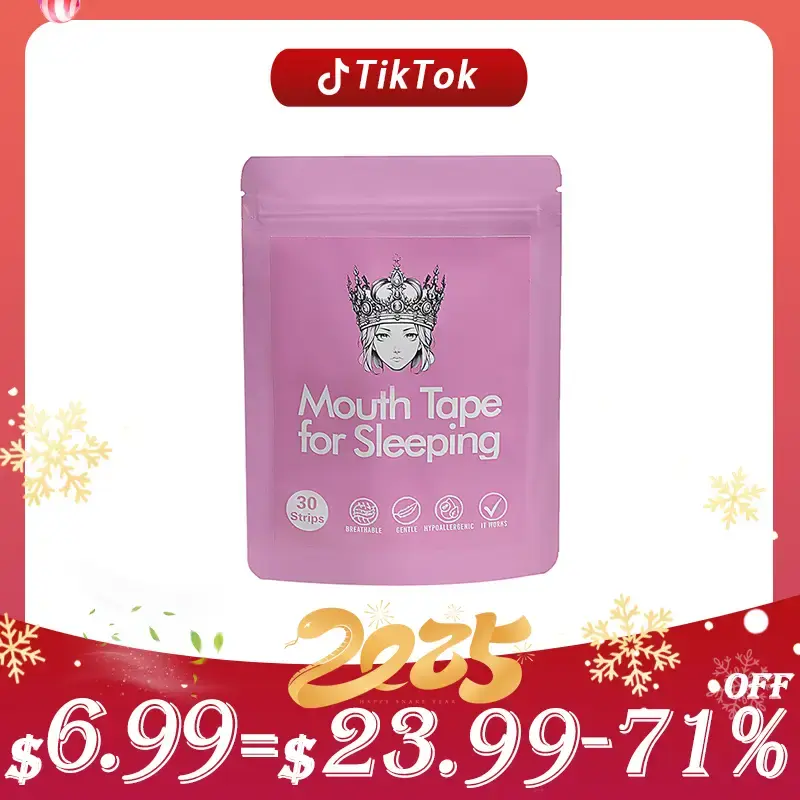 Upgraded Mouth Tape - 30 Count | Extra Strong Adhesive | Premium Breathable Fabric | All-Night Comfort for Sleep & Sports | E...