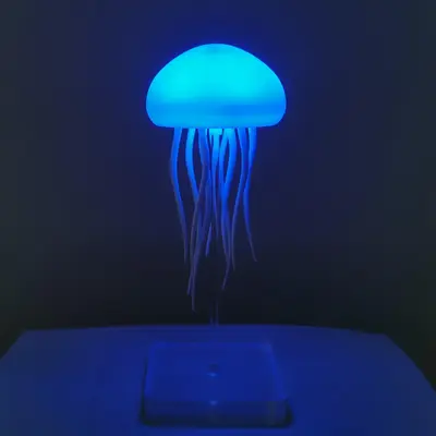 Jellyfish Design Night Light, USB Rechargeable Tabletop Light, Color Changing Ambient Light For Bedroom, Living Room, Home De...