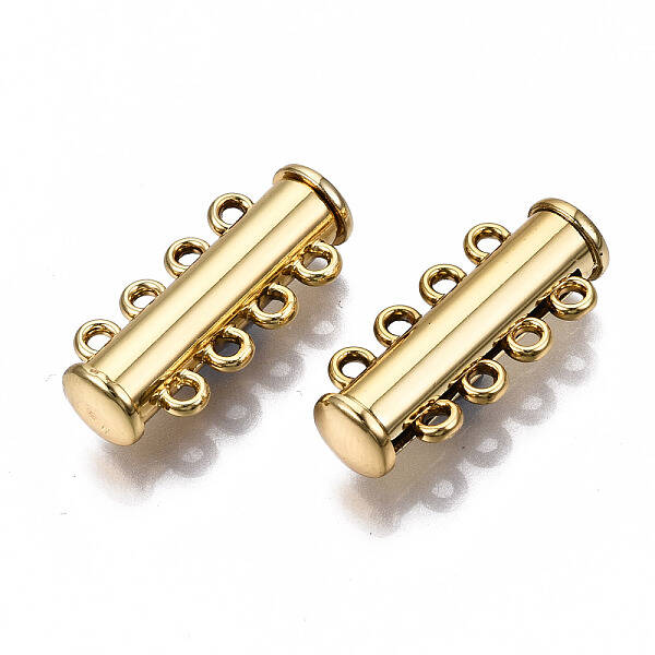 4-Strands Brass Magnetic Slide Lock Clasps