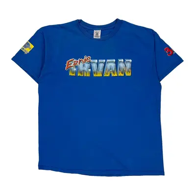 Ernie Irvan Delta Graphic T-Shirt - XL Blue Cotton