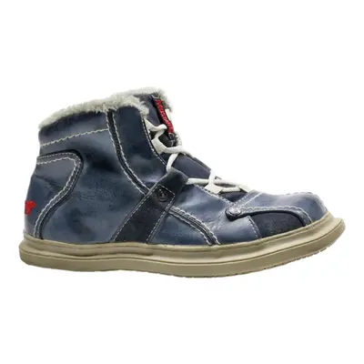 MUSTANG Lace-Up Boots Blue Leather Womens UK 5
