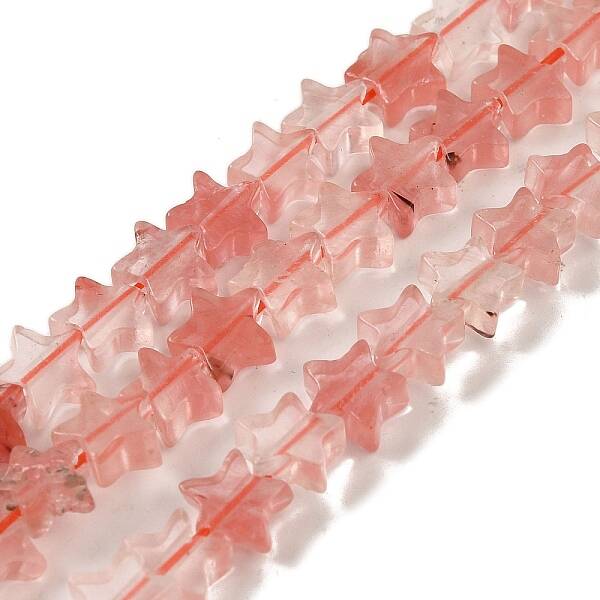 Cherry Quartz Glass Beads Strands