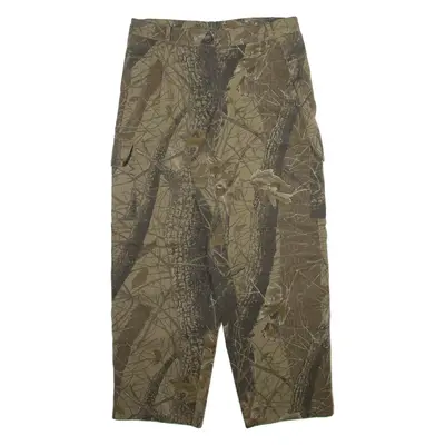 Cargo Womens Trousers Brown Relaxed Tapered W32 L27