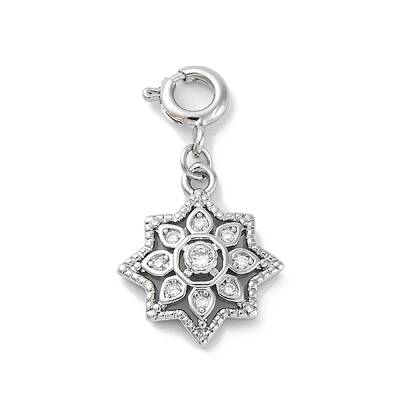 Brass Micro Pave Cubic Zirconia Pendants