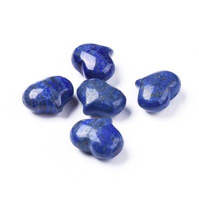 Natural Lapis Lazuli Heart Palm Stone