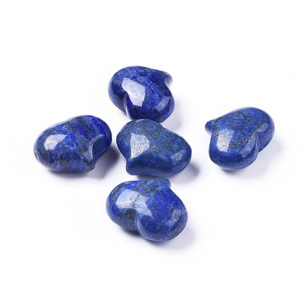 Natural Lapis Lazuli Heart Palm Stone