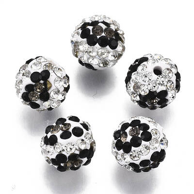 Polymer Clay Rhinestone Beads