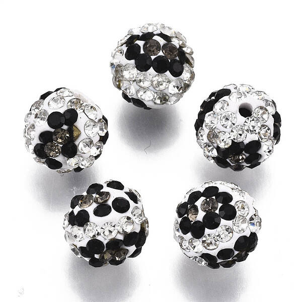 Polymer Clay Rhinestone Beads