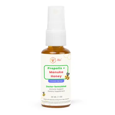 Propolis Manuka Honey Spray - Natural Immune Support & Sore Throat Relief - Antioxidants Supplement, Keto, Paleo, Gluten-Free...