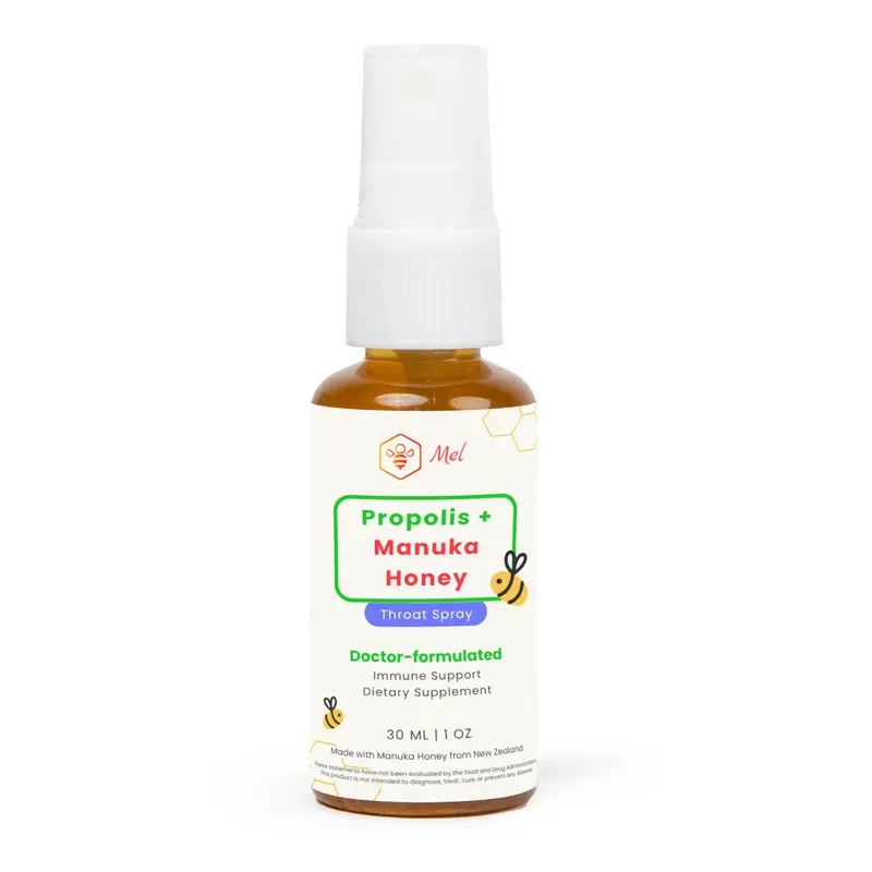 Propolis Manuka Honey Spray - Natural Immune Support & Sore Throat Relief - Antioxidants Supplement, Keto, Paleo, Gluten-Free...