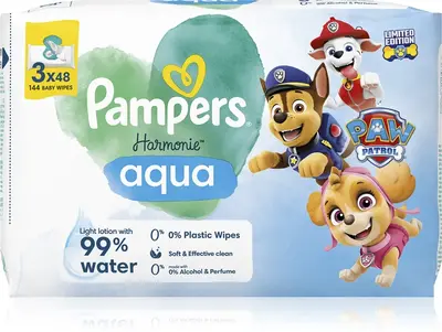 Pampers Harmonie Aqua Paw Patrol 144-piece baby wipes