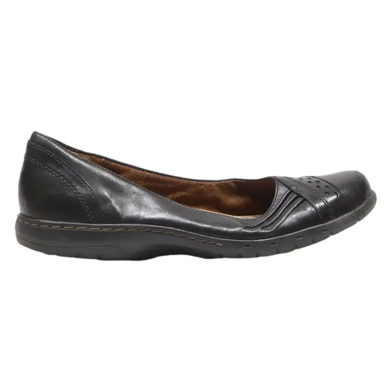 ROCKPORT Ballet Shoes Black Leather Womens UK 6