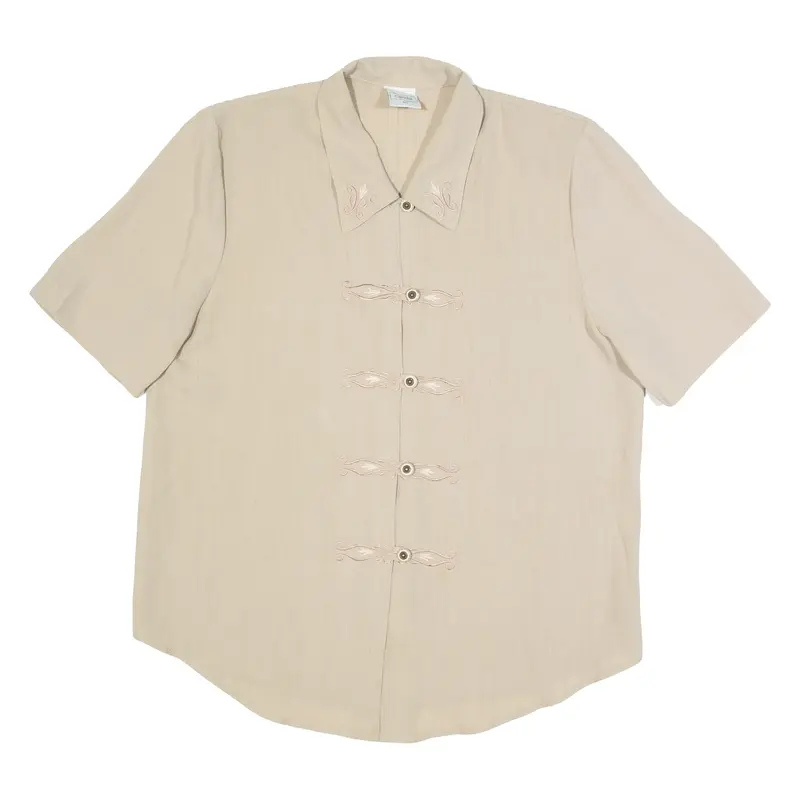 CANDA Womens Blouse Beige M