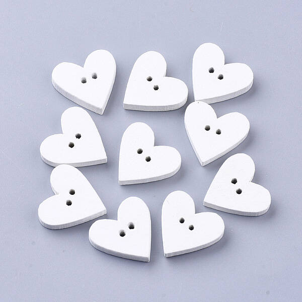 2-Hole Spray Painted Wooden Buttons
