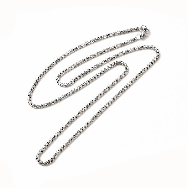 Non-Tarnish 201 Stainless Steel Box Chain Necklace for Men Women
