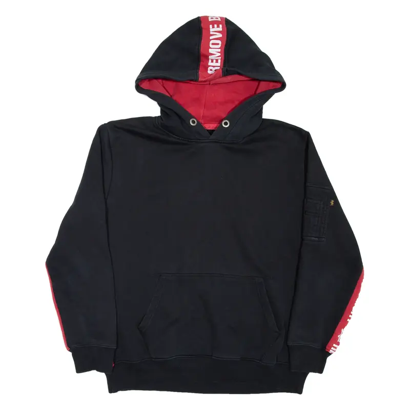 ALPHA INDUSTRIES Mens Black Hoodie XL