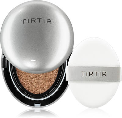 TIRTIR Mask Fit Aura Cushion Illuminating Moisturizing Sponge Foundation Color 43N Deep Cocoa 18 g