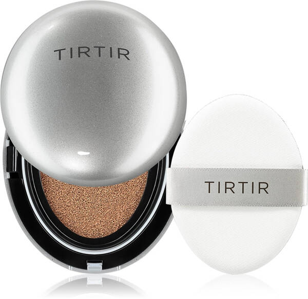 TIRTIR Mask Fit Aura Cushion Illuminating Moisturizing Sponge Foundation Color 43N Deep Cocoa 18 g