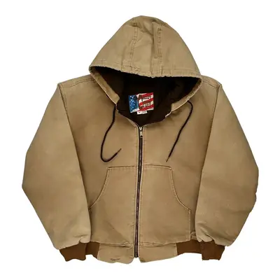 Workwear Country Tuff Oversized Jacket - Medium Beige Cotton Blend | Size: medium