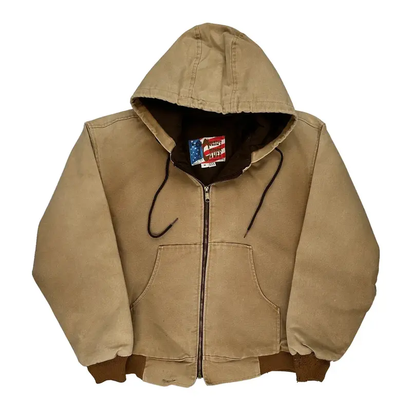 Workwear Country Tuff Oversized Jacket - Medium Beige Cotton Blend | Size: medium