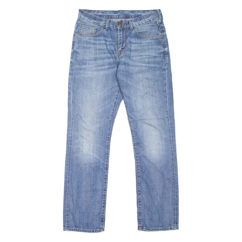 TOMMY HILFIGER Mens Jeans Blue Regular Straight Stone Wash W30 L30