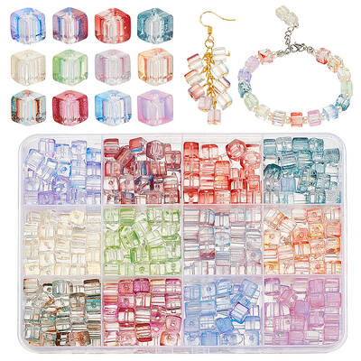 420pcs 12 Color Transparent Baking Paint Glass Beads