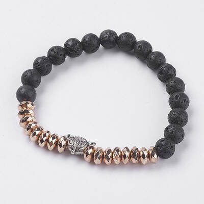 Synthetic Hematite Stretch Bracelets
