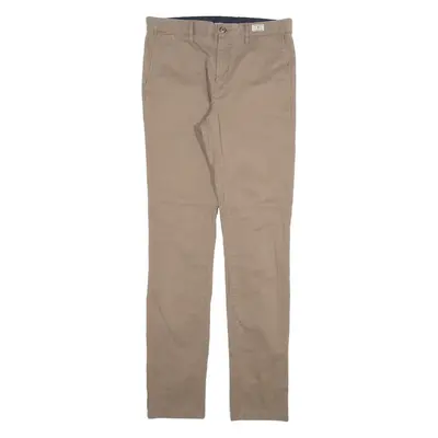 TOMMY HILFIGER Chino Mens Trousers Beige Slim Straight W31 L34