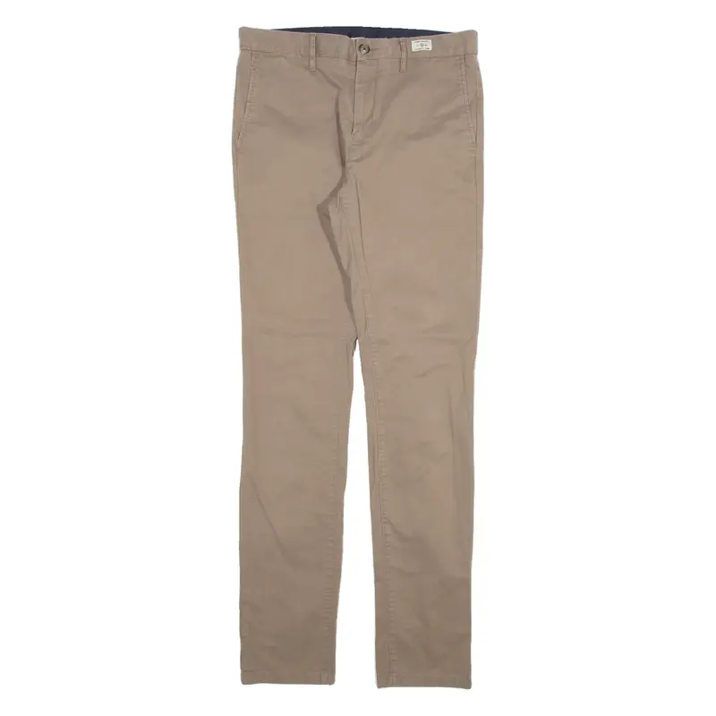 TOMMY HILFIGER Chino Mens Trousers Beige Slim Straight W31 L34