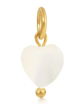 MOP Heart Charm | Metal Color: Gold