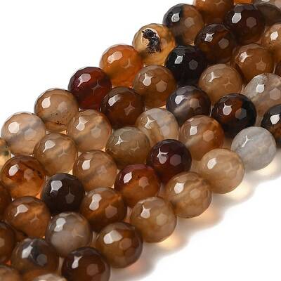 Dyed & Heated Natural Banded Agate Beads Strands