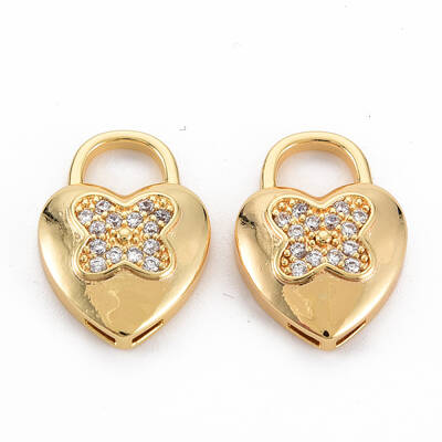 Brass Clear Cubic Zirconia Pendants