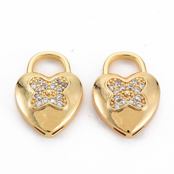 Brass Clear Cubic Zirconia Pendants
