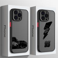 McQueen Cars Logo Phone Case For iPhone 16 15 14 13 12 11 Mini Pro Max X XR XSMax 7 8 Plus Matte Transparent Back Cover