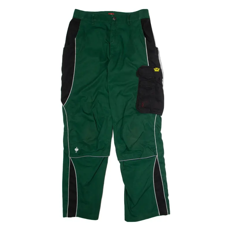 ENGELBERT STRAUSS Workwear Cargo Mens Trousers Green Regular Straight W30 L32
