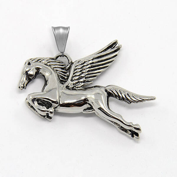 Retro Men's 304 Stainless Steel Big Pegasus Pendants