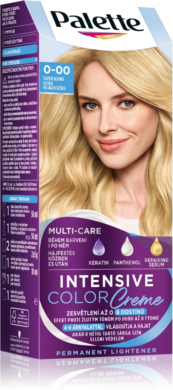 Schwarzkopf Palette Intensive Color Creme permanent hair dye color 0-00 E20 Super blonde
