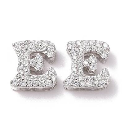 925 Sterling Silver Micro Pave Cubic Zirconia Beads